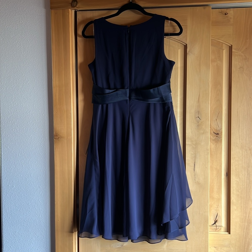 Brand new Chaps blue layered with bow dress size 10 - Picture 7 of 9